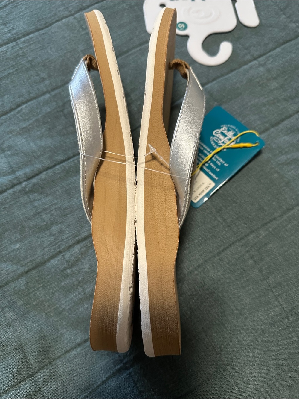 Cobian Women's Silver Cork Footbed flip flops - Picture 4 of 7